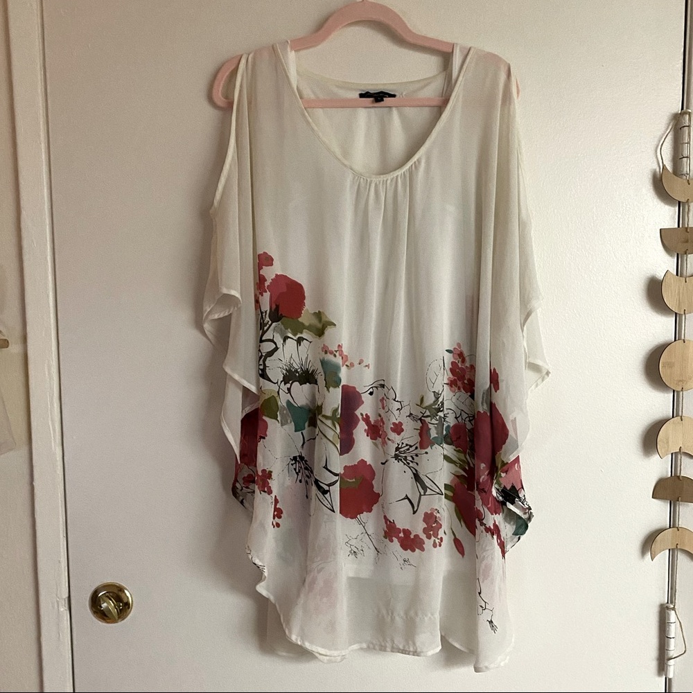 Floral Cold Shoulder Tunic/Dress